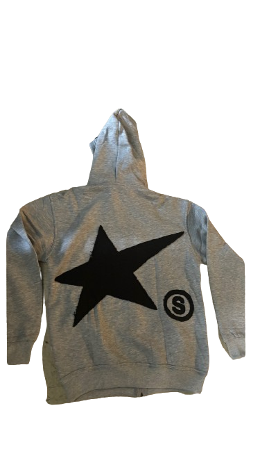 GREY SSD ZIP UP HOODIE