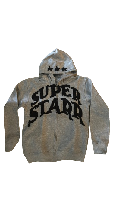 GREY SSD ZIP UP HOODIE